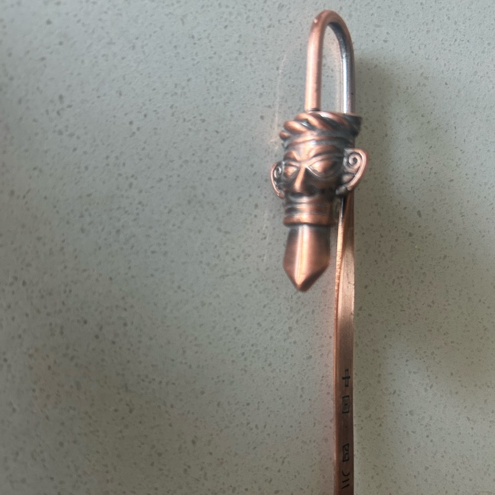 Chinese Mask Metal Ruyi Bookmark - Picture 2 of 6